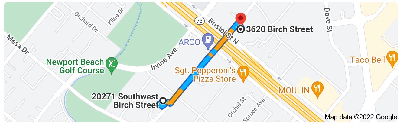 Direction from old location to new location